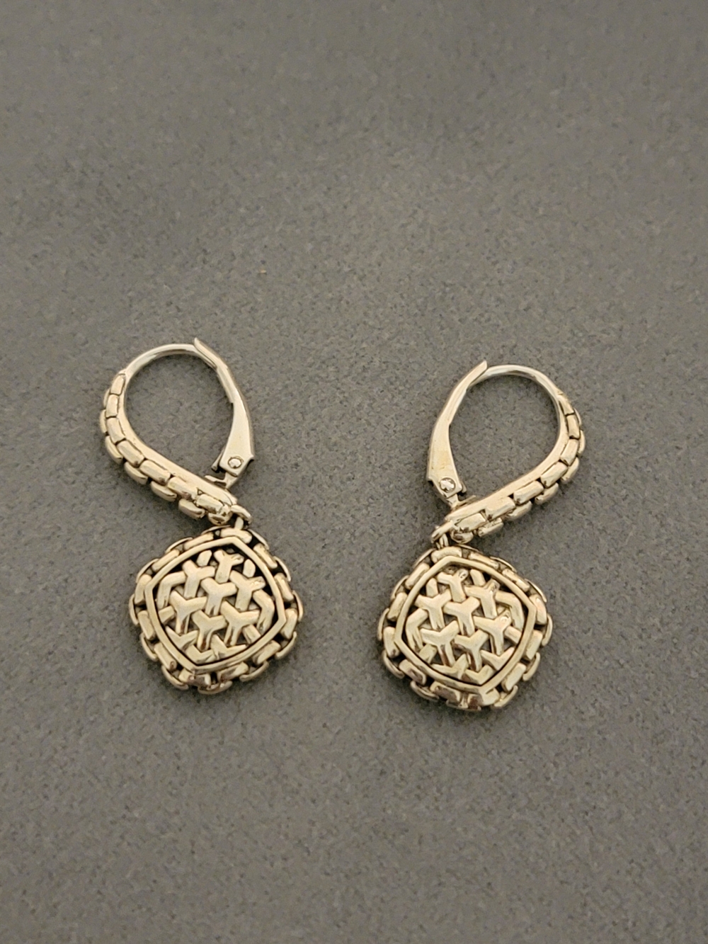 Jai By John Hardy Sterling Silver Woven Drop Lever-Back Earrings